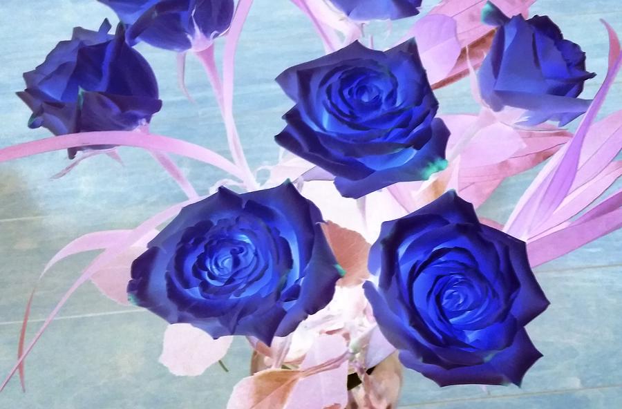 Blue Roses Abstract by Karen J Shine Blue Roses Abstract by Karen J Shine