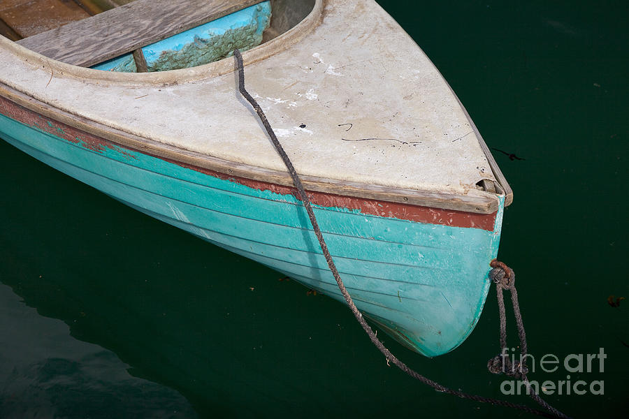 Spring Photograph - Blue Rowboat 1 by Susan Cole Kelly