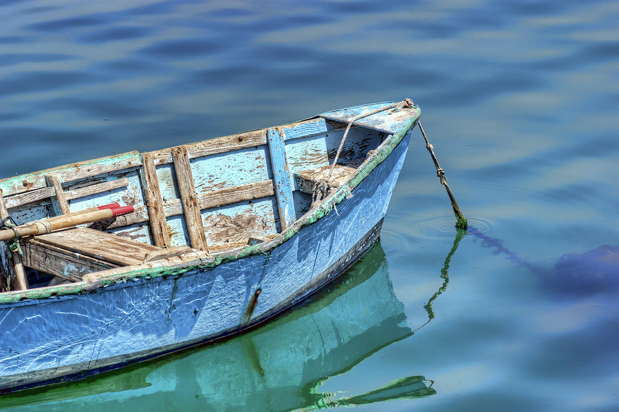 Blue Rowboat at Port San Luis 2 Photograph by Nikolyn McDonald