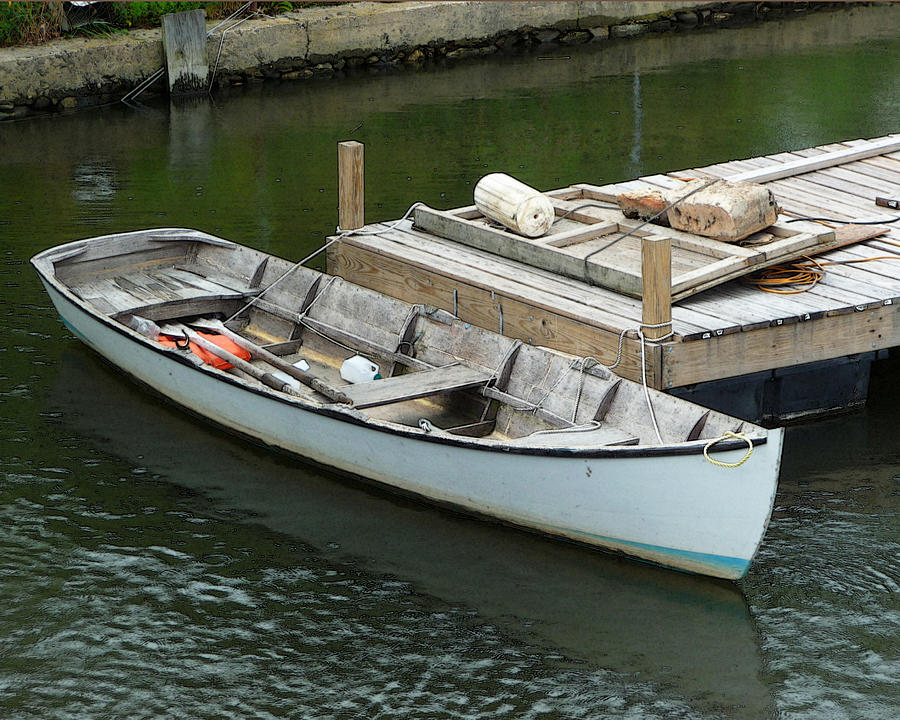 Blue Rowboat Photograph by Margie Avellino