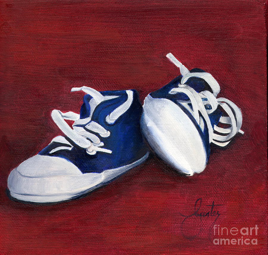 Blue Runners Painting by Daniela Easter