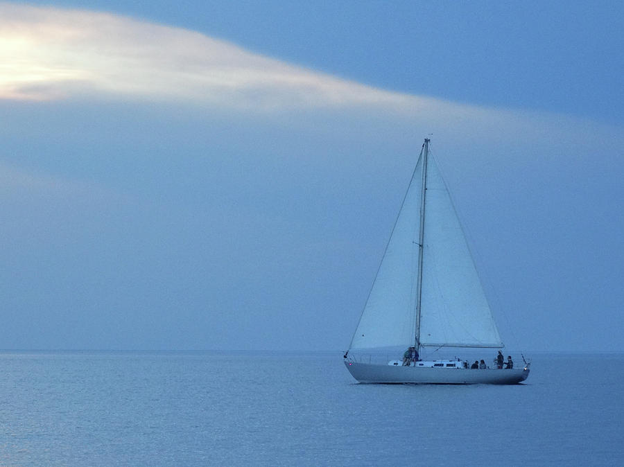 Blue Sail Photograph by David T Wilkinson
