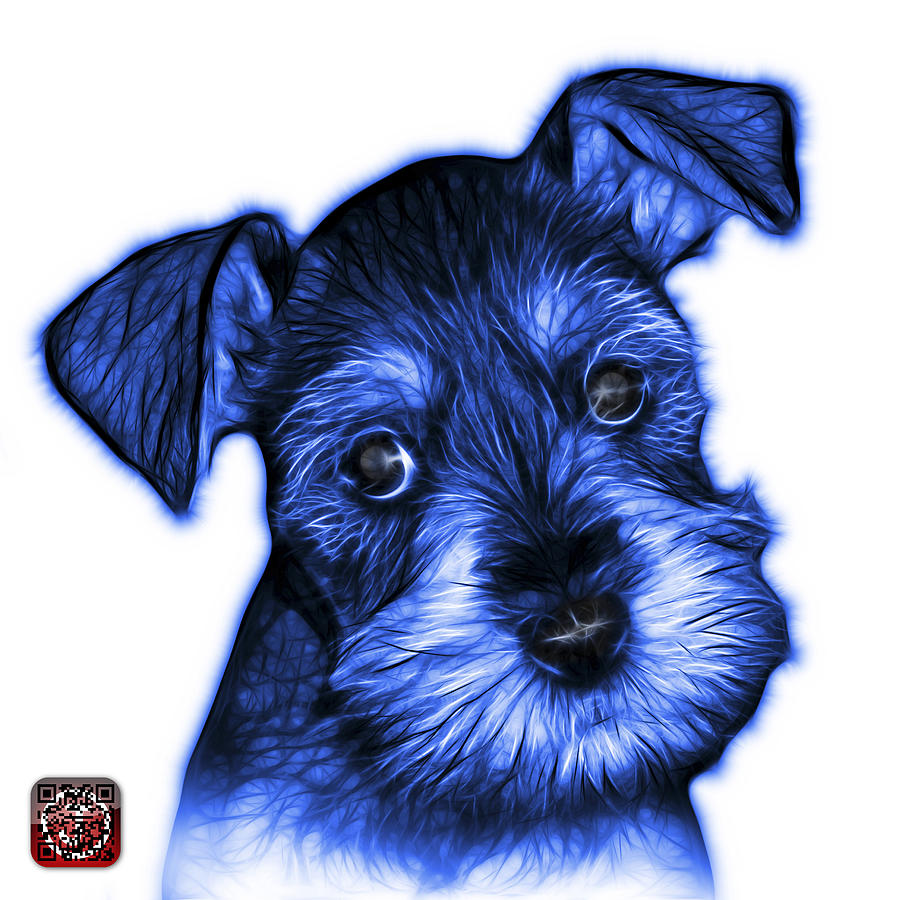 Blue Salt and Pepper Schnauzer Puppy 7206 FS Digital Art by James Ahn