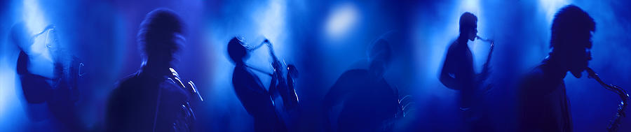 Jazz Photograph - Blue Sax by Mark Wagoner
