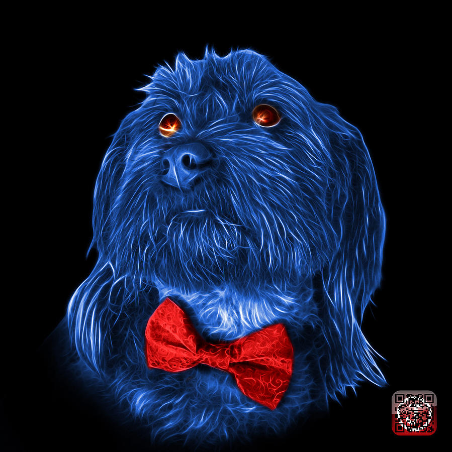 Blue Schnoodle Pop Art 3687 - BB Painting by James Ahn