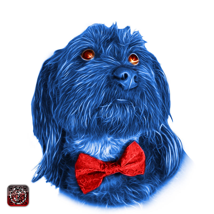 Blue Schnoodle Pop Art - 3687 Painting by James Ahn