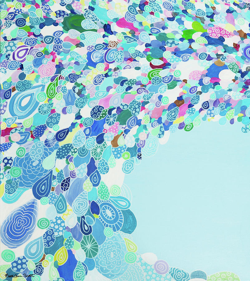 Blue Sea Painting by Beth Ann Scott Blue Sea Painting by Beth Ann Scott