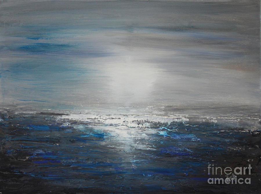 Blue Sea Painting by Preethi Mathialagan