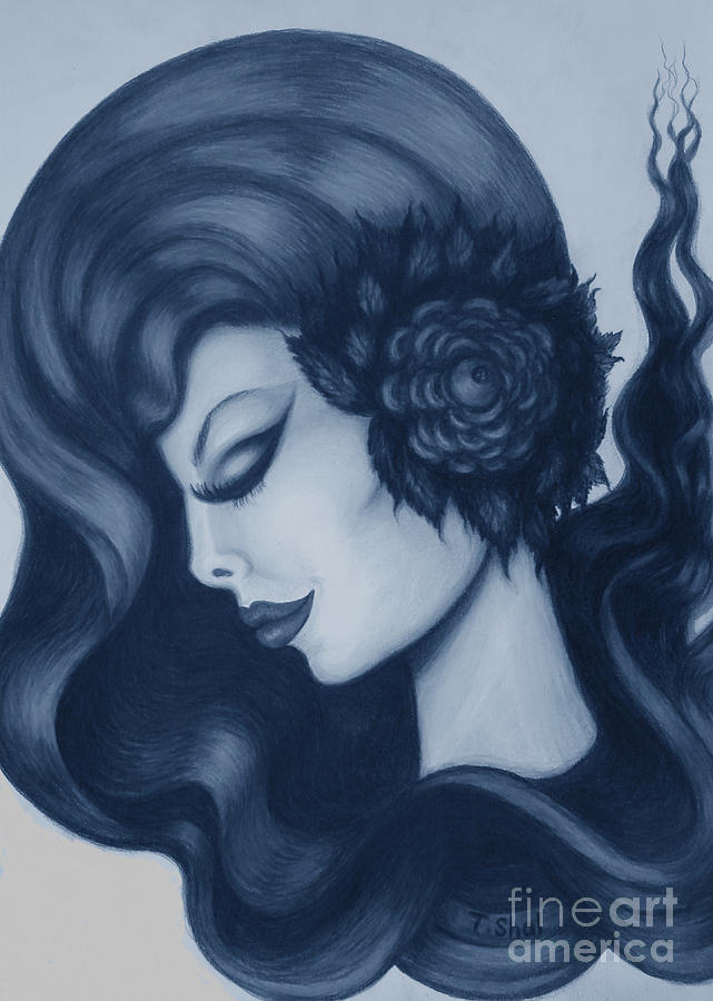 Blue Serenity  Drawing by Tara Shalton