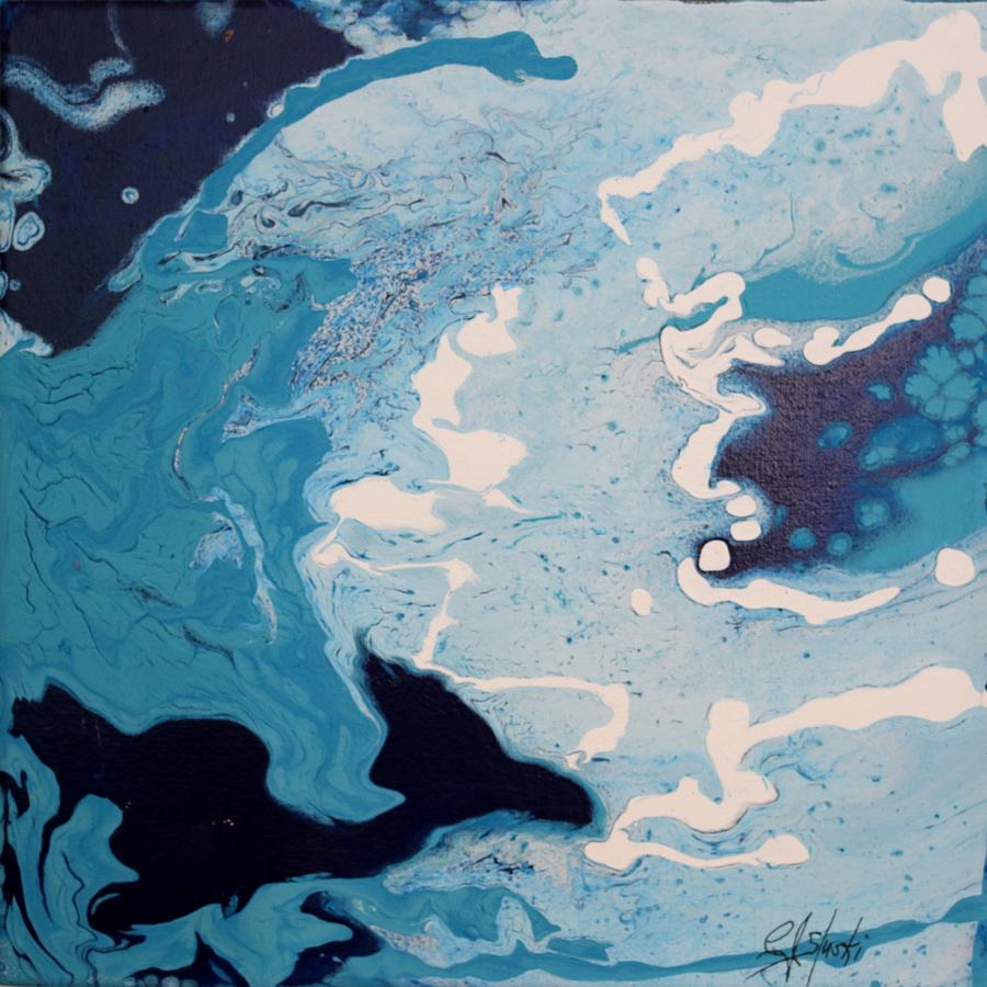 Blue Series No. 2 Painting by Carole Sluski - Pixels