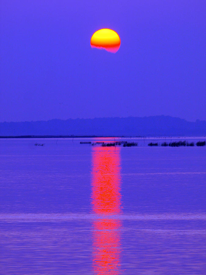 Chincoteague Bay Painting - Blue Set by Kim Chincoteague Bay Painting - Blue Set by Kim