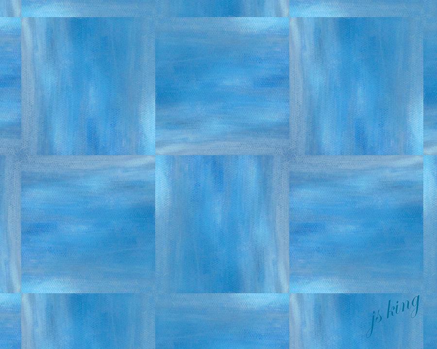 Abstract Digital Art - Blue Shades by Jacquie King