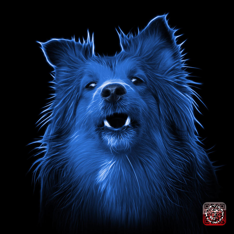 Blue Sheltie Dog Art 0207 - BB Painting by James Ahn