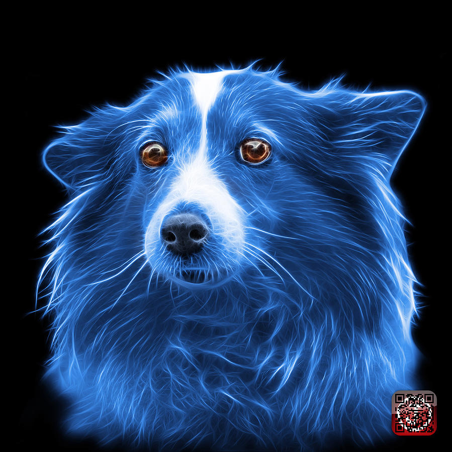 Blue Shetland Sheepdog Dog Art 9973 - BB Mixed Media by James Ahn