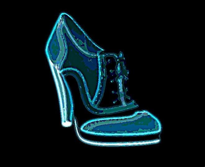 Blue Shoes Digital Art by Cooky Goldblatt