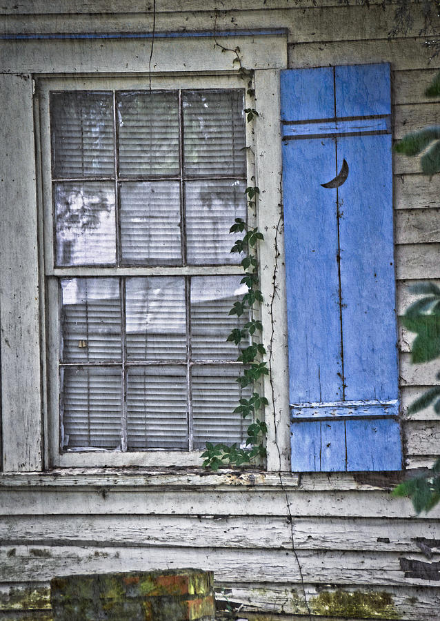 Blue Shutter Two Photograph by Linda Brown