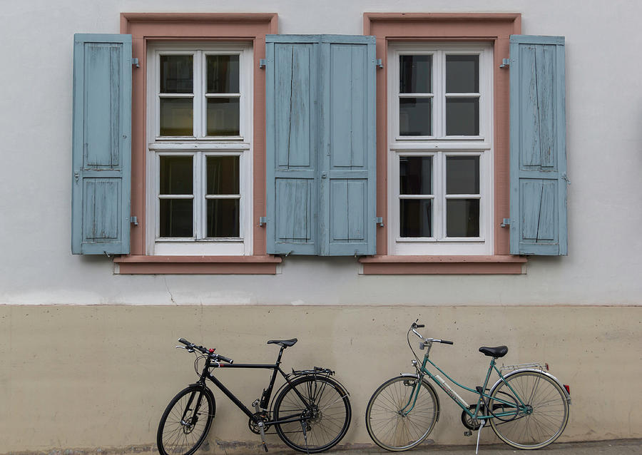 Blue Shutters and Bicycles Photograph by Teresa Mucha