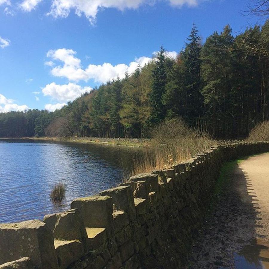 Nature Photograph - Blue Skies At Entwistle #bolton by Helen Sankey