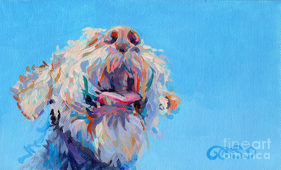 Dog Painting - Blue Skies by Kimberly Santini