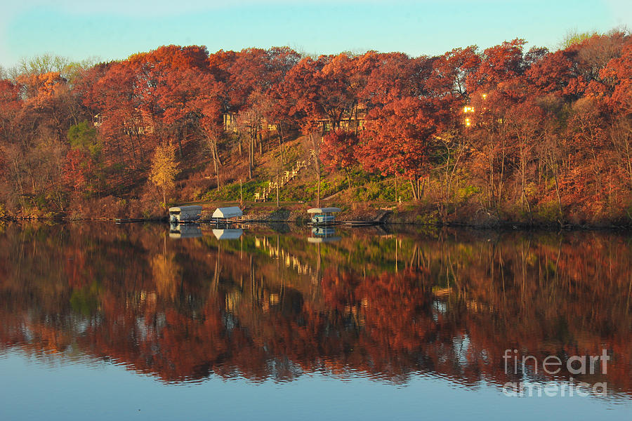Blue Skies on an Autumn Morning Photograph by Viviana  Nadowski