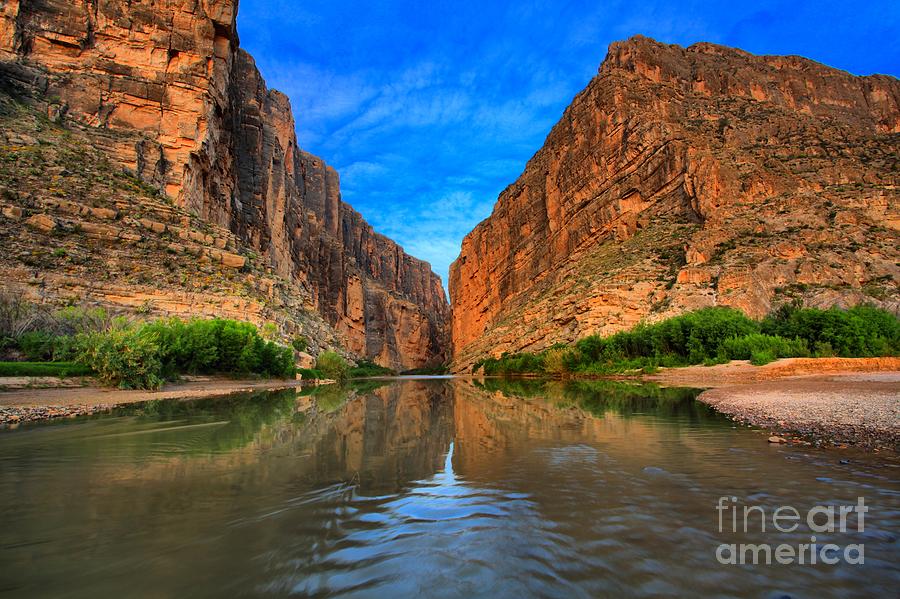 Blue Skies Over Santa Elena Canyon Photograph by Adam Jewell