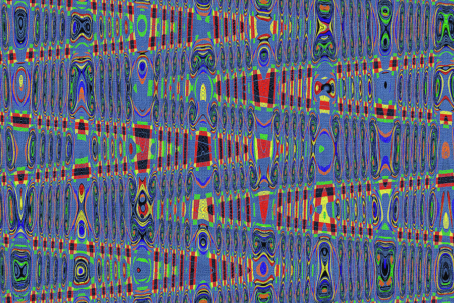 Blue Sky And Color Squares Abstract,#2 Digital Art by Tom Janca