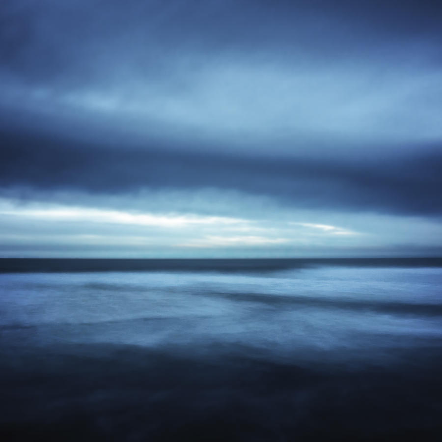 Ocean Photograph - Blue Sky and Sea by Steve Spiliotopoulos