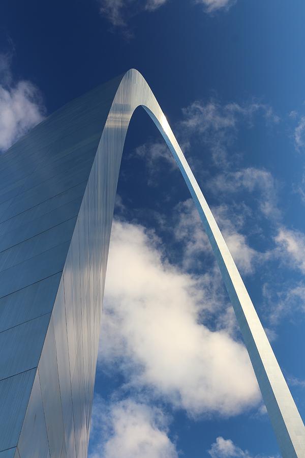 Blue Sky Clouds and The Arch  Photograph by Buck Buchanan