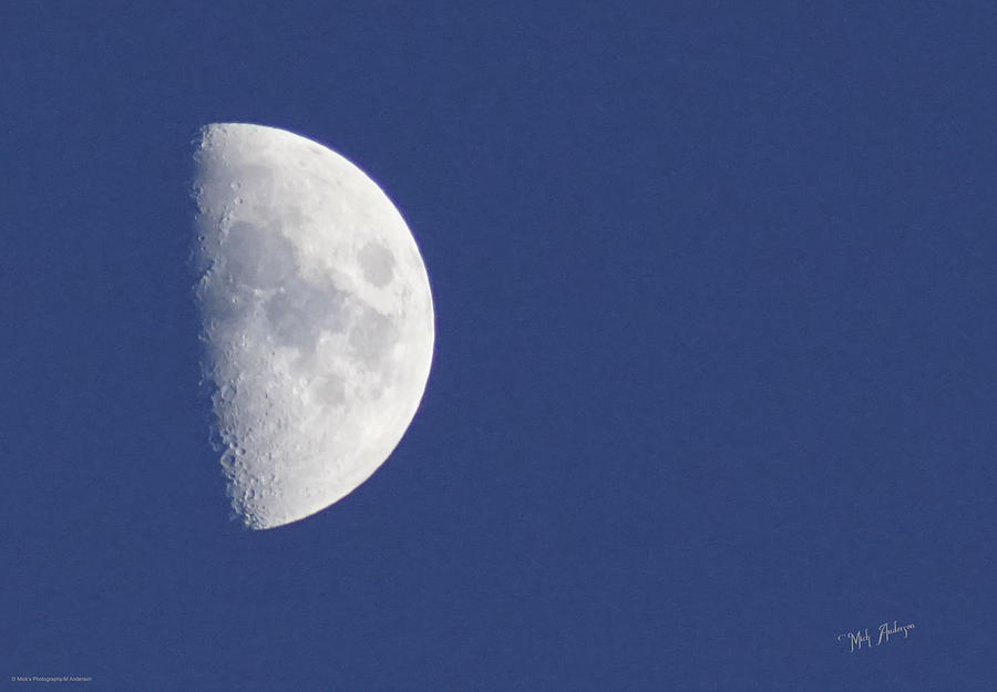 Blue Sky Moon Photograph