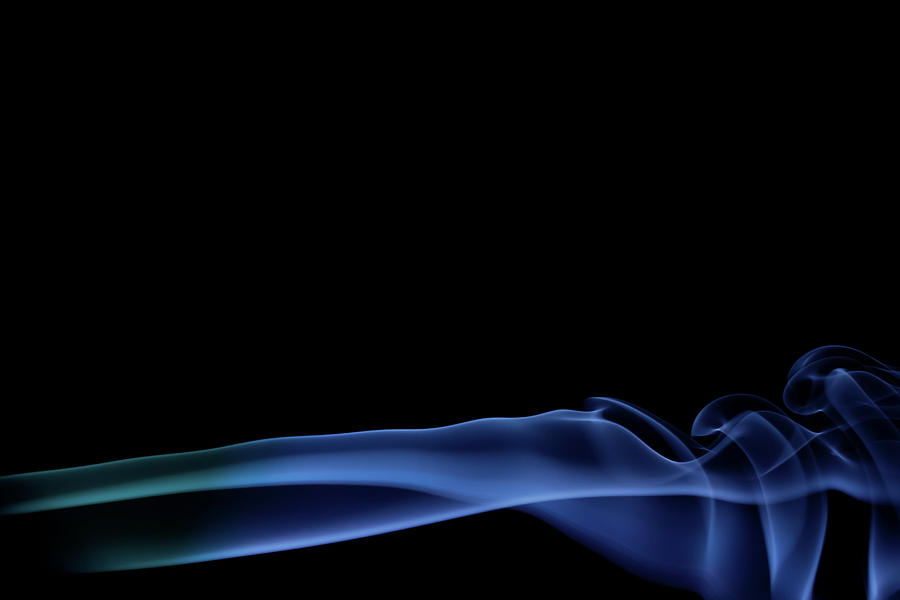 Vibrant Blue Smoke And Sparkles Captivating Abstract Photograph Of
