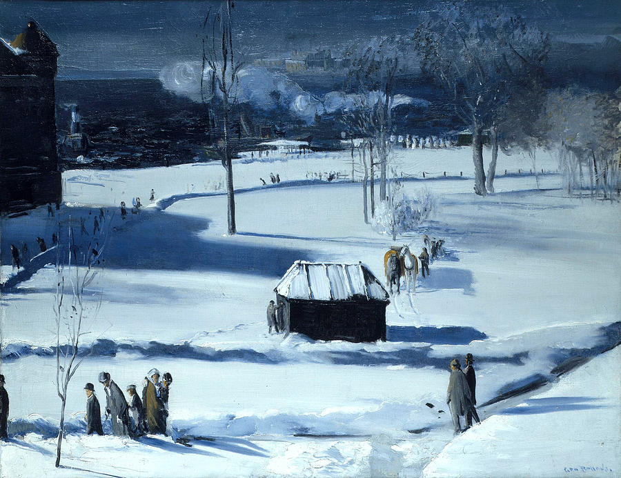 Winter Painting - Blue Snow. The Battery by George Bellows