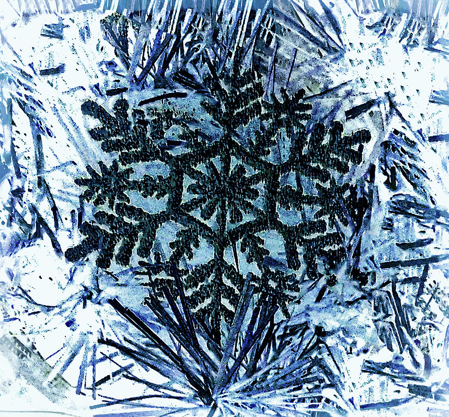 Blue Christmas Digital Art by Leslie Montgomery