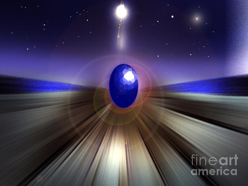 Mystic Digital Art - Blue Soul by Aline Pottier Gama Duarte Mystic Digital Art - Blue Soul by Aline Pottier Gama Duarte