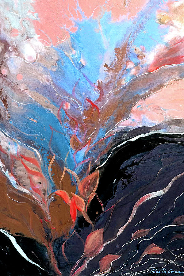 Blue Splash 2 Painting by Gina De Gorna