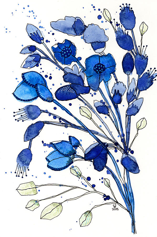 Blue Spray Painting by Tonya Doughty
