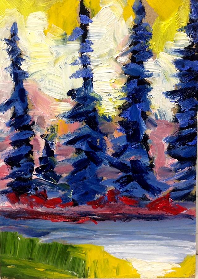 Blue Spruce Painting by Desmond Raymond