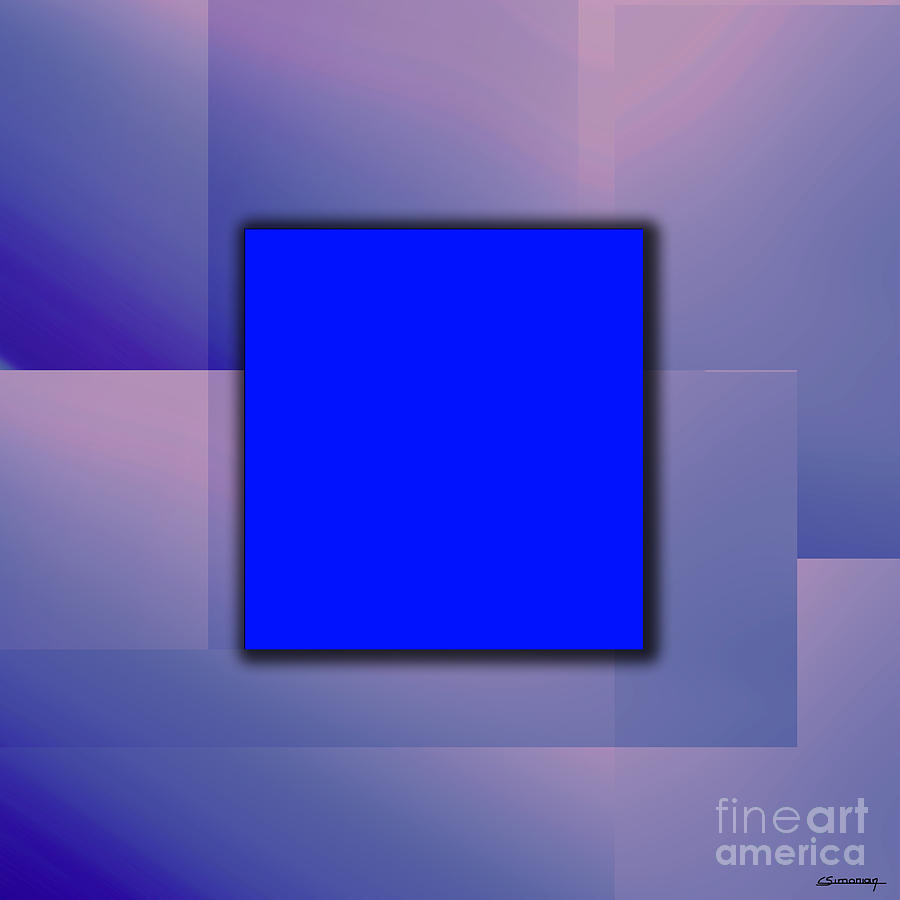Blue square Painting by Christian Simonian