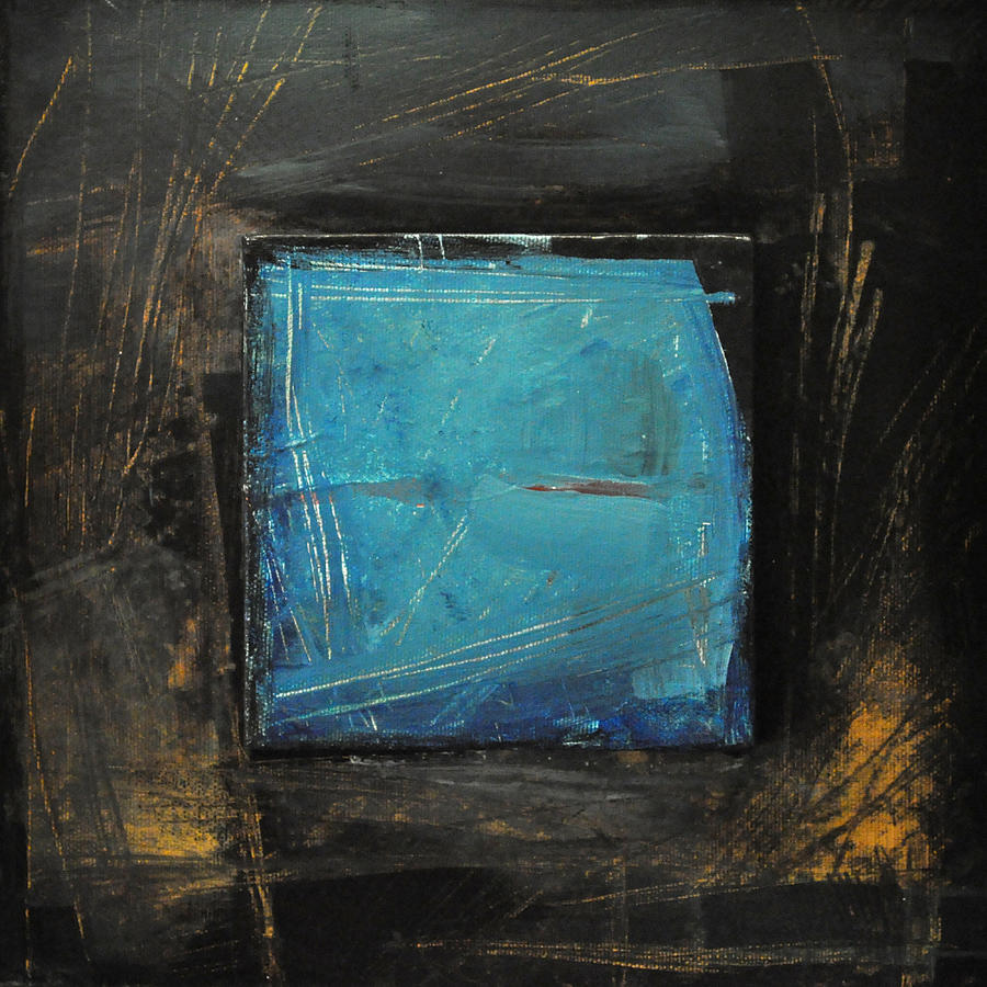 Abstract Painting - Blue Square by Tim Nyberg