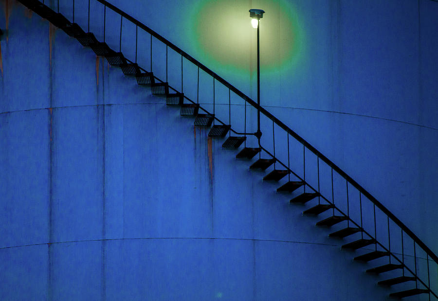 Blue Stairs Photograph by Stewart Helberg