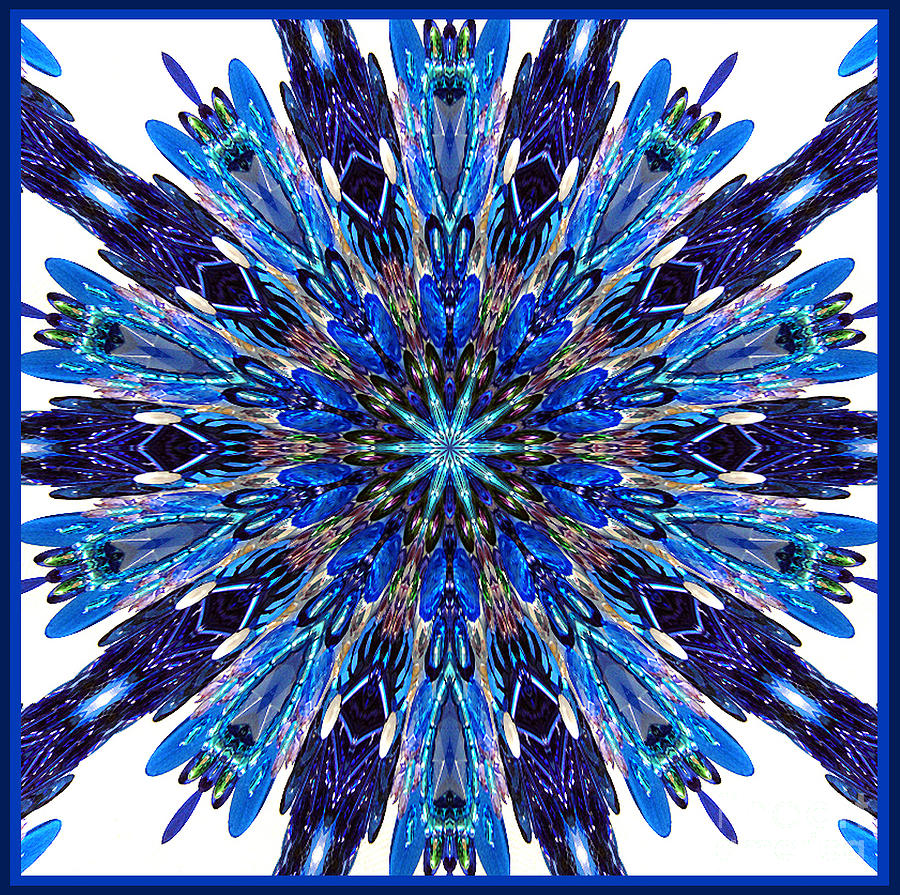 Blue star flower. Digital space art Digital Art by Sofia Goldberg ...