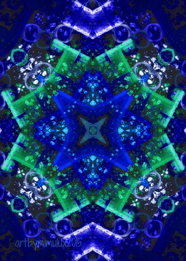 Blue Star Mandala Digital Art by Mimulux Patricia No