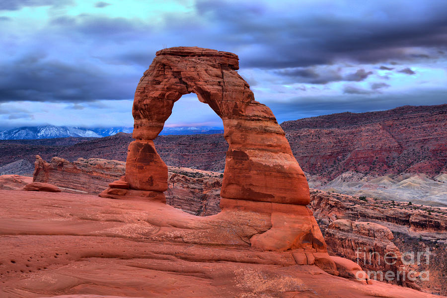 Blue Storms Over Delicate Arch Photograph by Adam Jewell