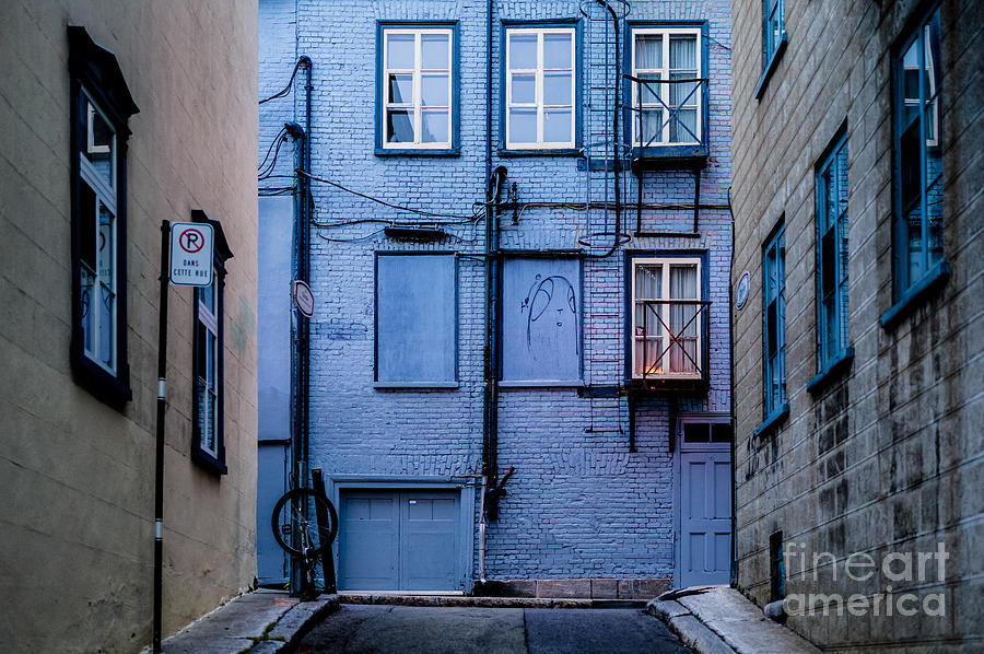 Blue Street Quebec City Photograph by M G Whittingham