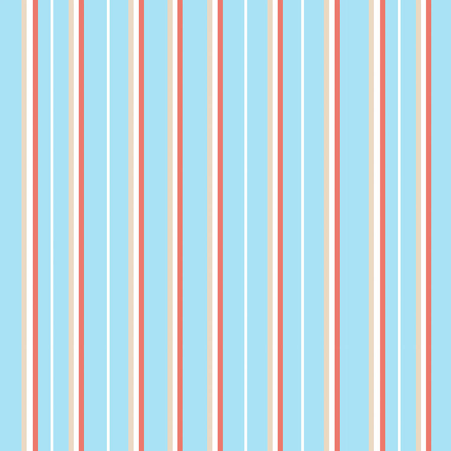 Blue Stripe Pattern Mixed Media by Christina Rollo