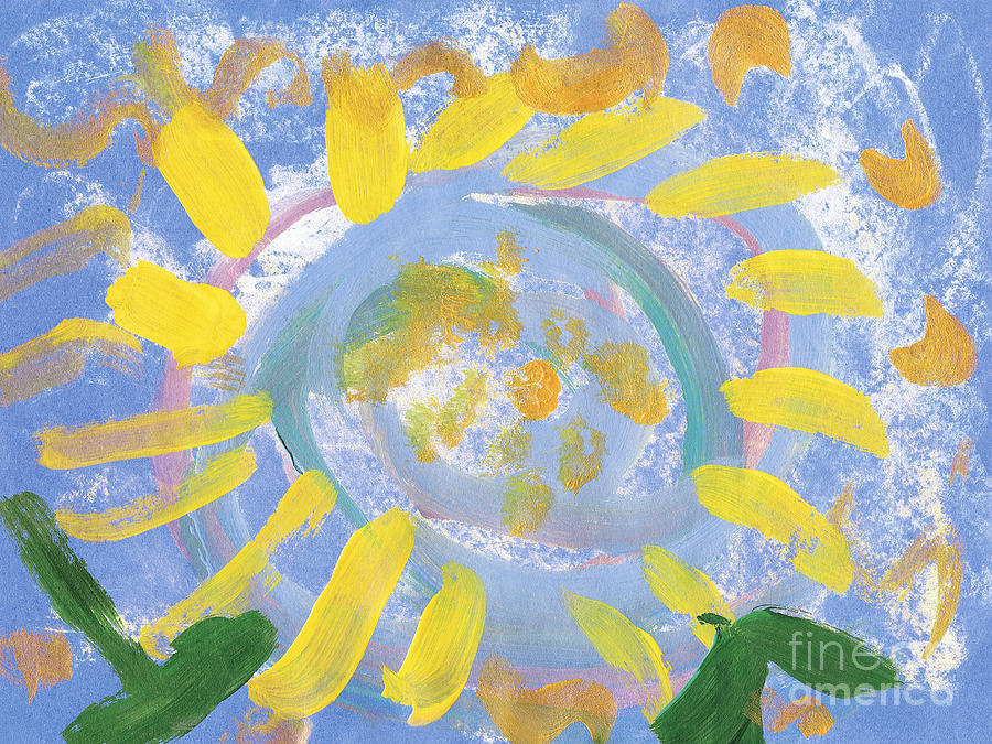 Blue Sun Painting by Katie OBrien - Printscapes