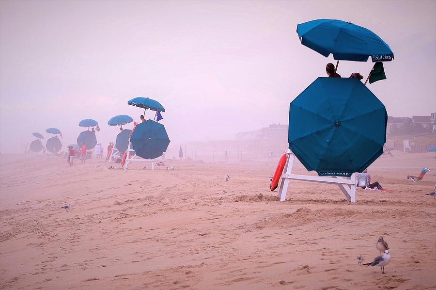 Blue Sunbrellas Photograph by Kim Bemis