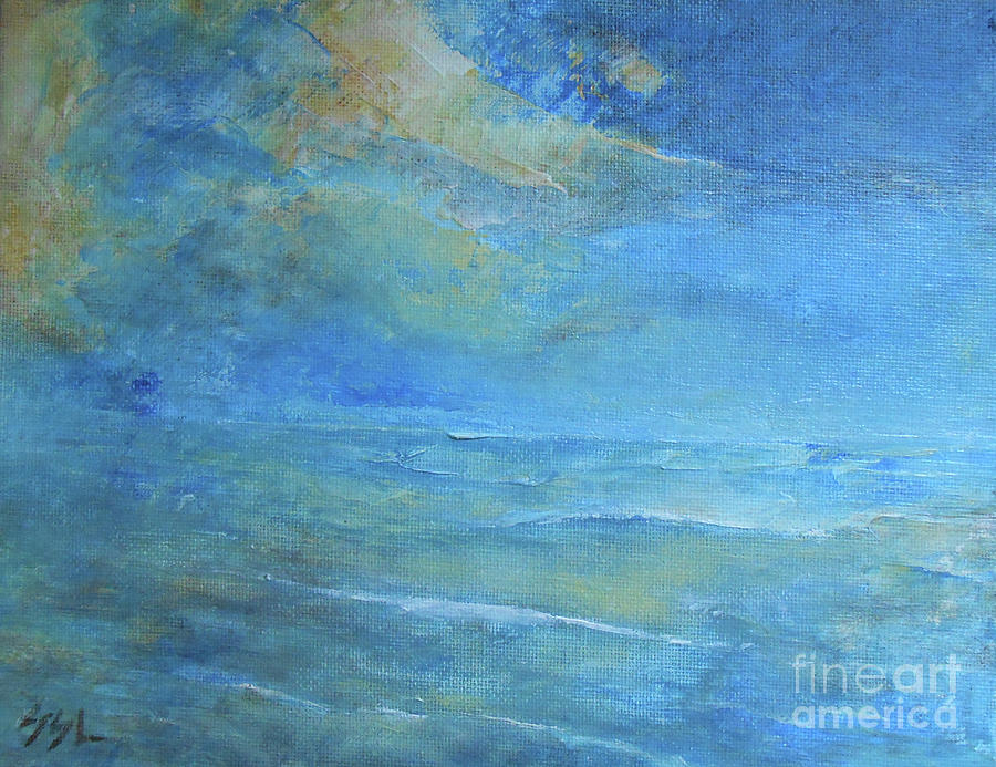 Blue Sunset Painting by Jane See