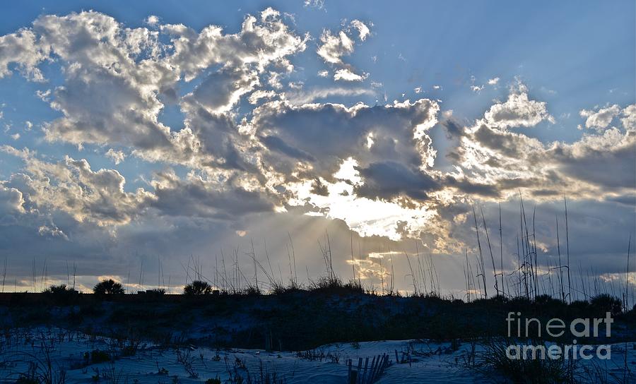 Blue Sunset Over St. Augustine Beach Photograph by Ron Long
