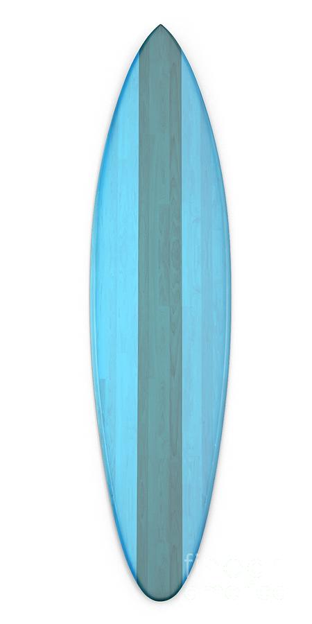 Blue Surf Board Digital Art by Edward Fielding