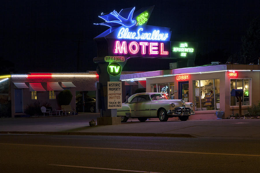 Blue Swallow Motel Along Route 66 Photograph by Rick Pisio